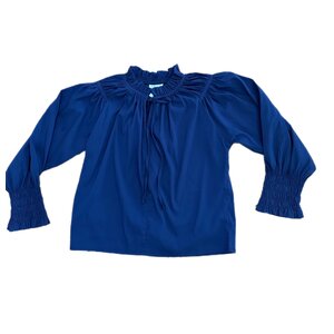 Pleat Collection Navy Blair Blouse