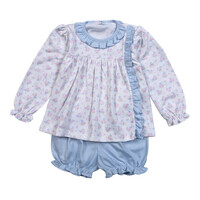 Baby Loren Roses and Bows Pima Bloomers Set