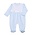 Baby Loren Peter Blue Gingham Pima Two Button Footie