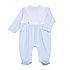 Baby Loren Peter Blue Gingham Pima Two Button Footie
