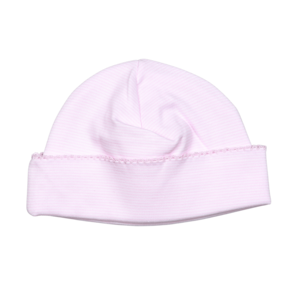 Baby Loren Pink Stripe Pima Beanie