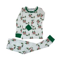 Ishtex Textile Products, Inc Christmas Tree Farm Girl's PJ Set