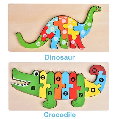 Fun Little Toys 4-Pack Wooden Puzzles