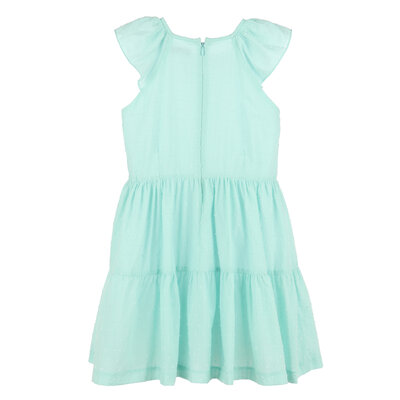 Maria Casero Dotted Tiered Dress Mint