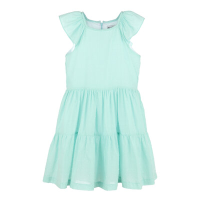 Maria Casero Dotted Tiered Dress Mint