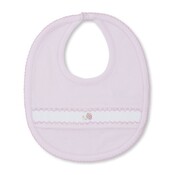 Kissy Kissy Summer Medley Pink Bib w/Hand Smocked Strawberry