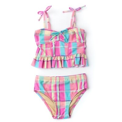 Shade Critters Peplum Bikini Summer Plaid