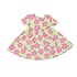 Angel Dear Green Twirly SS Dress w/ Pink Flowers
