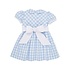 The Beaufort Bonnet Company Beale Street Blue Check/Worth Ave White Cindy Lou Sash Dress