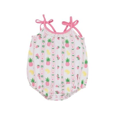 The Beaufort Bonnet Company Junie B Bubble - Pima Fruit Punch and Petals/Hamptons Hot Pink