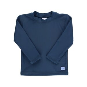 RuffleButts Navy Long Sleeve Rash Guard