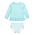 RuffleButts Tropical Breeze Polka Dot Long Sleeve Rash Guard Bikini