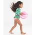 RuffleButts Flamingo Frenzy Ruffle Hem Rash Guard 2-Piece