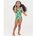 RuffleButts Flamingo Frenzy Ruffle V-Back One Piece