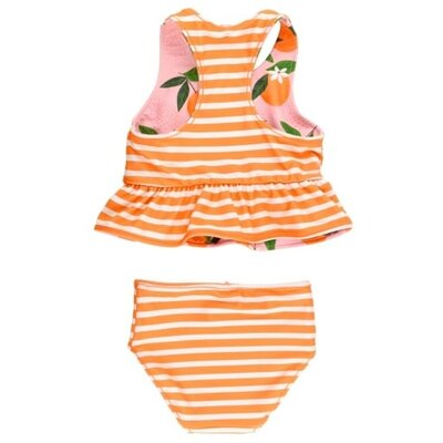 RuffleButts Orange You The Sweetest Reversible Peplum Tankini