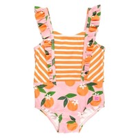 RuffleButts Orange You The Sweetest Pinafore One Piece