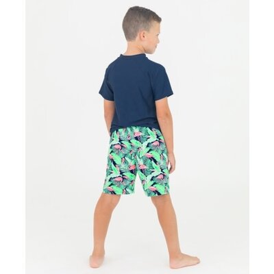 Rugged Butts Flamingo Frenzy Swim Trunks