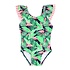 RuffleButts Flamingo Frenzy Ruffle V-Back One Piece