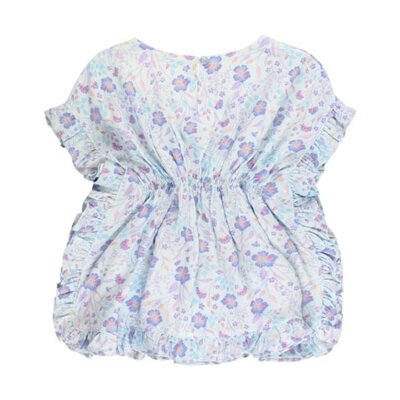RuffleButts Fairytale Blossoms Ruffle Trim Cover-Up