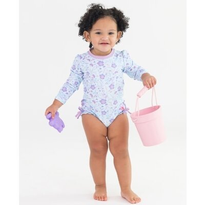 Ruffle Butts Fairytale Garden Long Sleeve One Piece Rash Guard