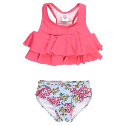 RuffleButts Cheerful Blossoms Flounce Bikini