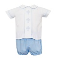 Anavini Crosses Blue Poplin Diaper Set