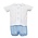 Anavini Crosses Blue Poplin Diaper Set