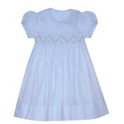 Remember Nguyen Blue Juliette Smocked Dress