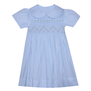 Remember Nguyen Blue Cate Smocked Dress