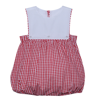 Baby Sen Red Gingham Nicky Boy Bubble