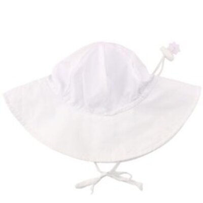 RuffleButts White Kids Sun Protective Hat