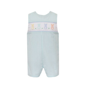 Anavini Cotton Tail Aqua Stripe Seersucker Boys Jon Jon