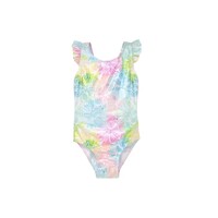 Flap Happy Hibiscus Blooms Lili Ruffles and Bow Swimsuit UPF50