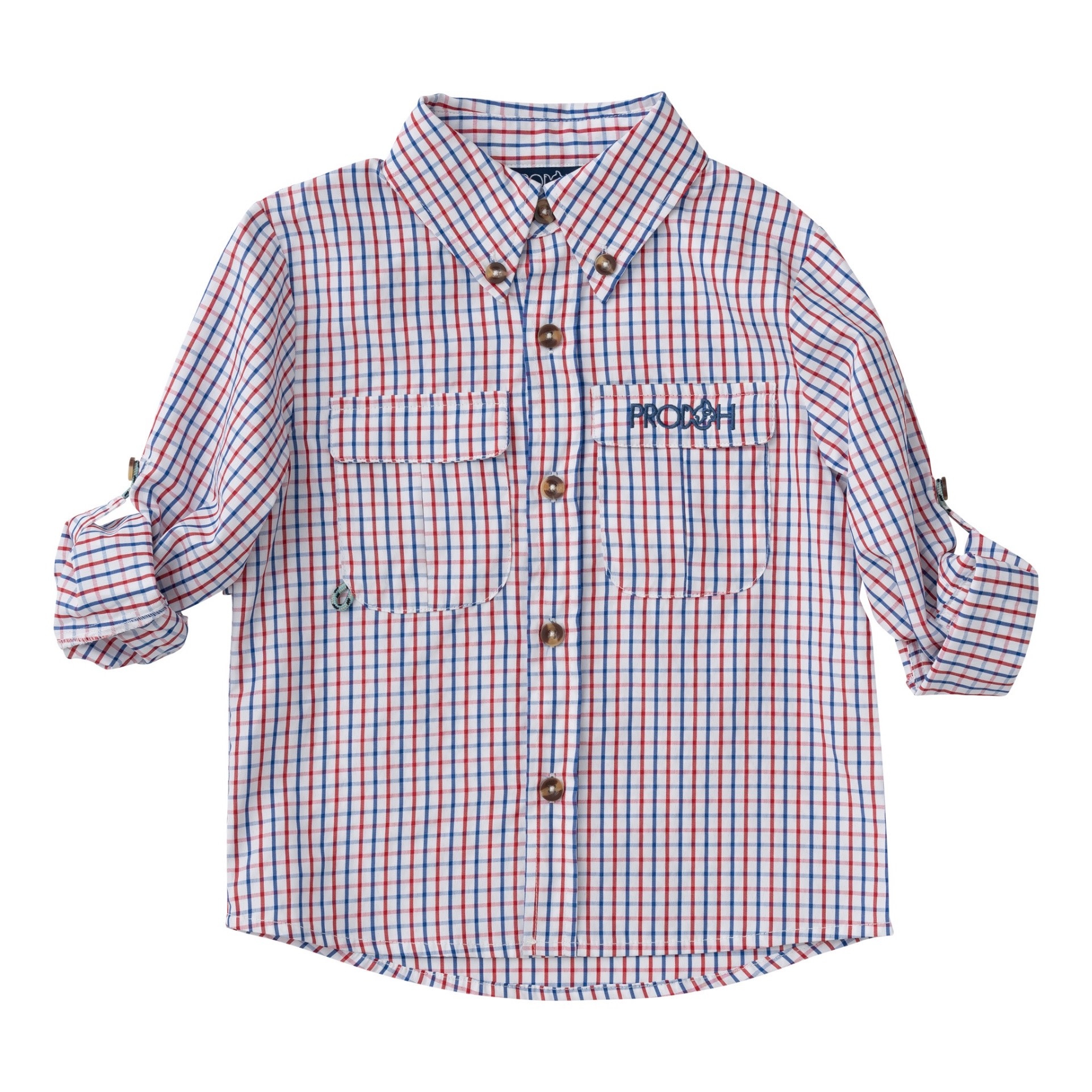 Americana Plaid Founders Kids Fishing Shirt - Doodlebugs Children's Finery  & Gifts