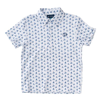 Prodoh Sailboat Print Pro Performance Polo