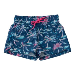 Prodoh Dark Blue Palm Print Beach Cruiser Short