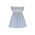 Petit Bebe Sailboat Blue Stripe Knit Sleeveless Dress