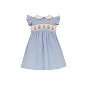 Petit Bebe Sailboat Blue Stripe Knit Sleeveless Dress