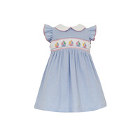 Petit Bebe Sailboat Blue Stripe Knit Sleeveless Dress