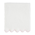 Mud Pie Pink Scallop Chenille Blanket