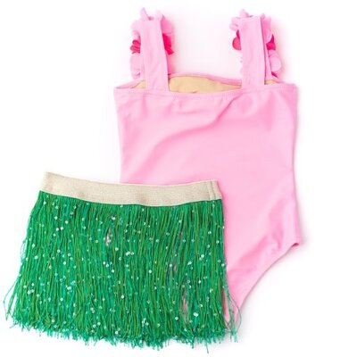 Shade Critters Pink Hula Lei 1PC & Fringe Skirt
