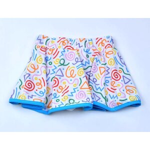 Multicolor Squiggles Skort