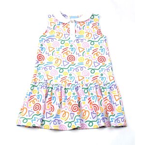 Multicolor Squiggles Dress