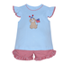 Remember Nguyen Patriotic Dog Blue Madison Girl Short Set