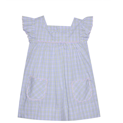 Baby Sen Yellow Plaid Lilibet Dress