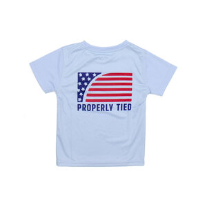 Properly Tied Lt. Blue Performance SS Tee Sport Flag
