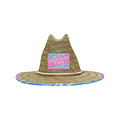 Properly Tied Floral Flamingo Cabo Straw Hat