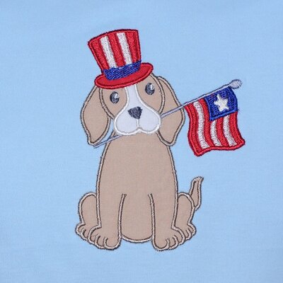 Remember Nguyen Patriotic Dog Blue Tierney Boy Bubble