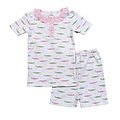 Baby Loren Pink Alligators Pima Two Pieces Loungewear