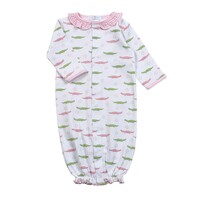 Baby Loren Pink Alligators Pima Converter Gown